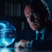uomo in loop cognitivo seduto davanti a uno schema di pensiero circolare — overthinking e ruminazione